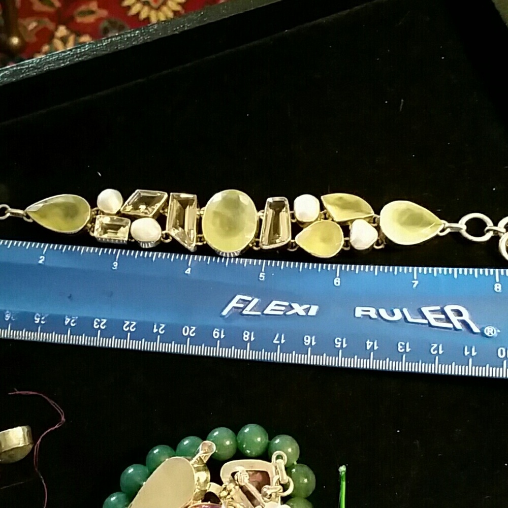 Sterling silver and stone bracelet.